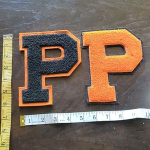 Vintage Chenille Letterman Patches  MF'D Anthony Letter P
